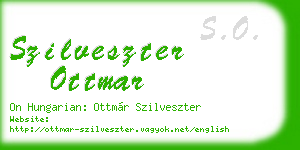 szilveszter ottmar business card